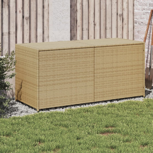 Contenitore da Giardino Beige Misto 283L in Polyrattan