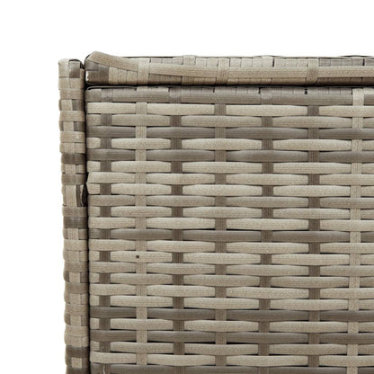 Contenitore da Giardino con Ruote Grigio 283L in Polyrattan - homemem39