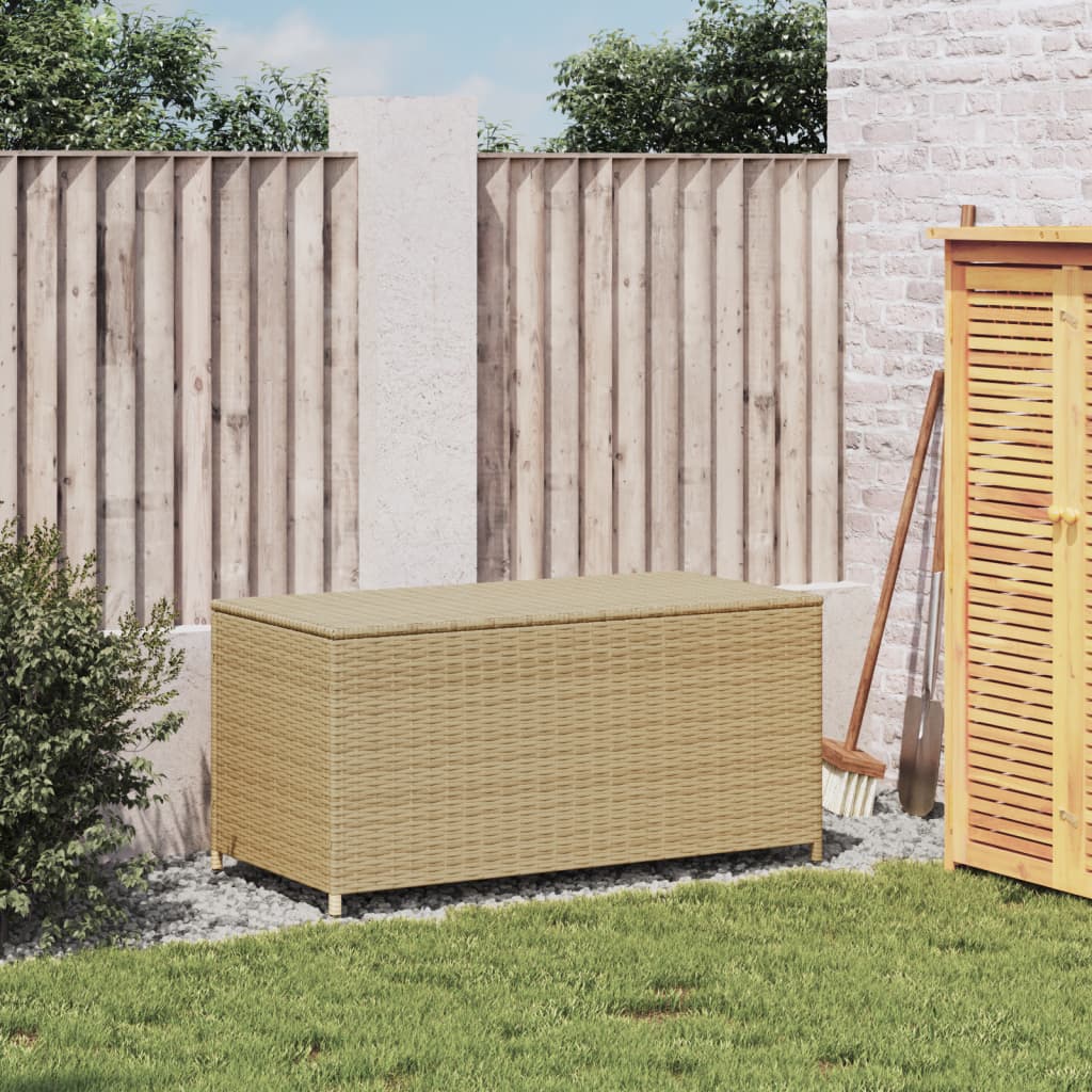 Contenitore da Giardino Beige Misto 190L in Polyrattan - homemem39
