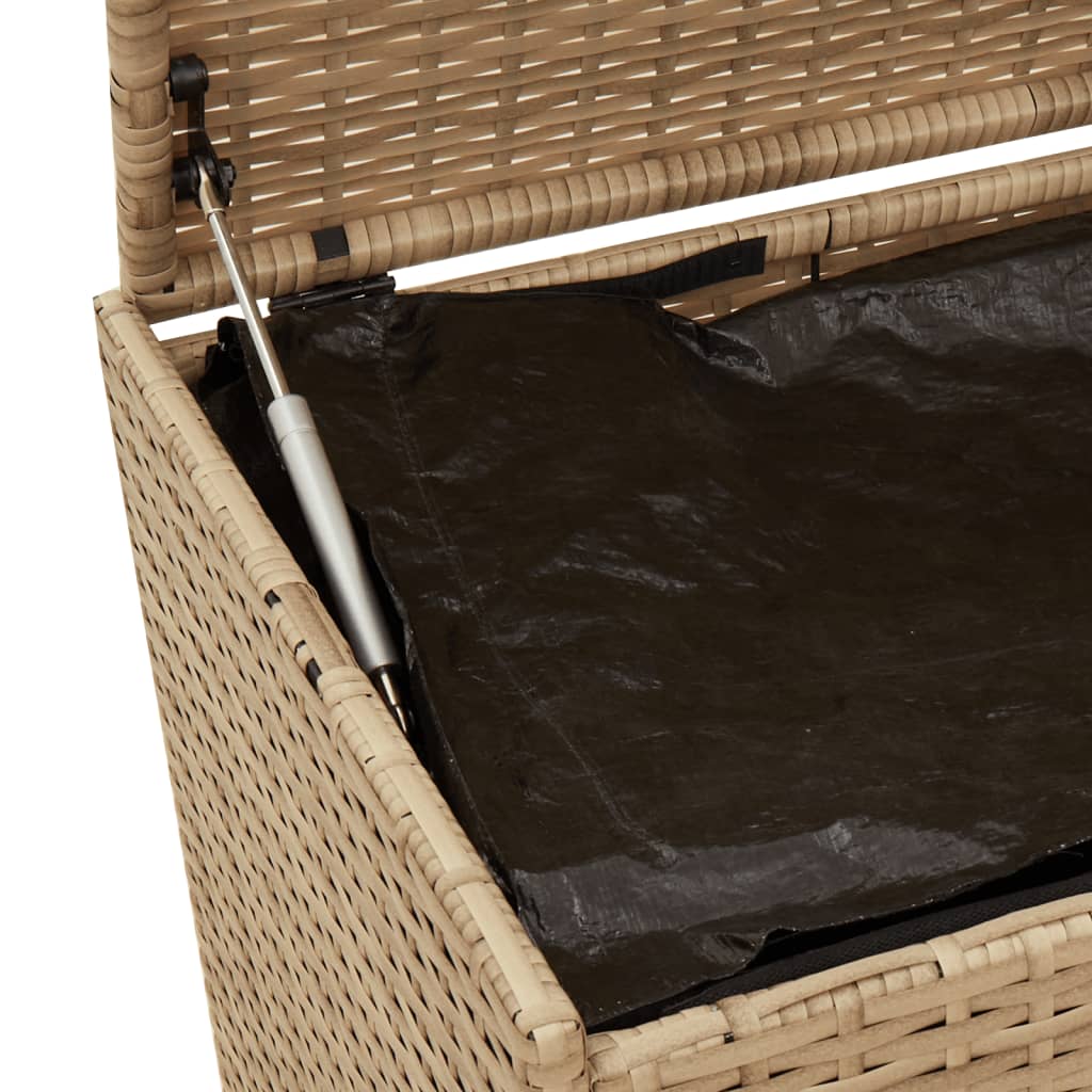 Contenitore da Giardino Beige Misto 190L in Polyrattan - homemem39