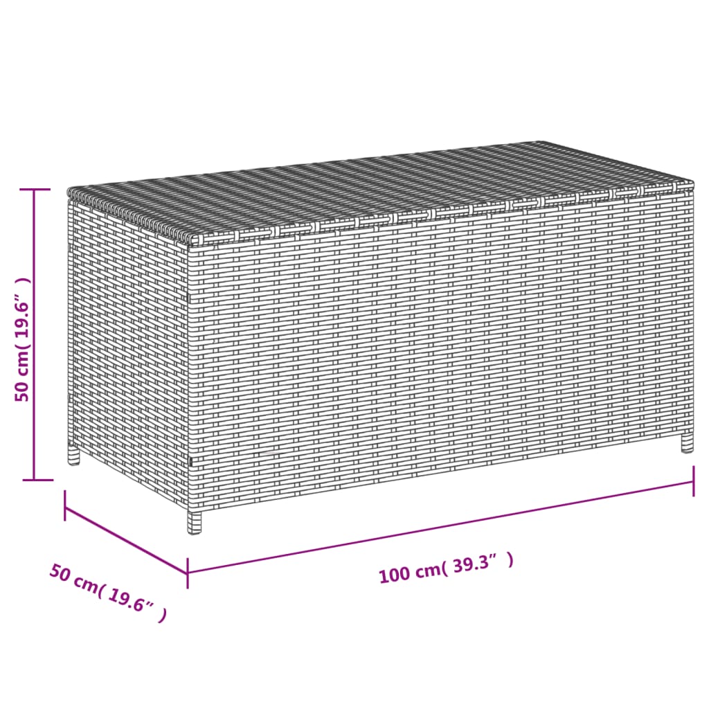 Contenitore da Giardino Beige Misto 190L in Polyrattan - homemem39
