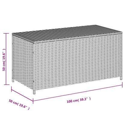 Contenitore da Giardino Beige Misto 190L in Polyrattan - homemem39