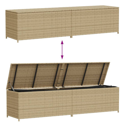 Contenitore da Giardino Beige Misto 469L in Polyrattan - homemem39