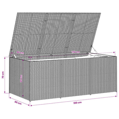 Contenitore da Giardino Beige Misto 984L in Polyrattan | homemem39