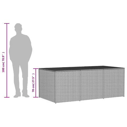 Contenitore da Giardino Beige Misto 984L in Polyrattan | homemem39