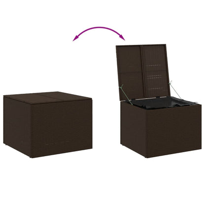 Contenitore da Giardino Marrone 291L in Polyrattan - homemem39