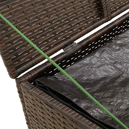Contenitore da Giardino Marrone 291L in Polyrattan | homemem39