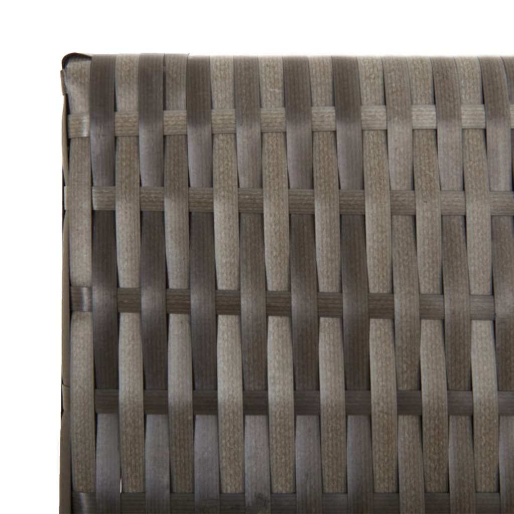 Divisorio per Ambienti a 3 Pannelli Grigio in Polyrattan | homemem39