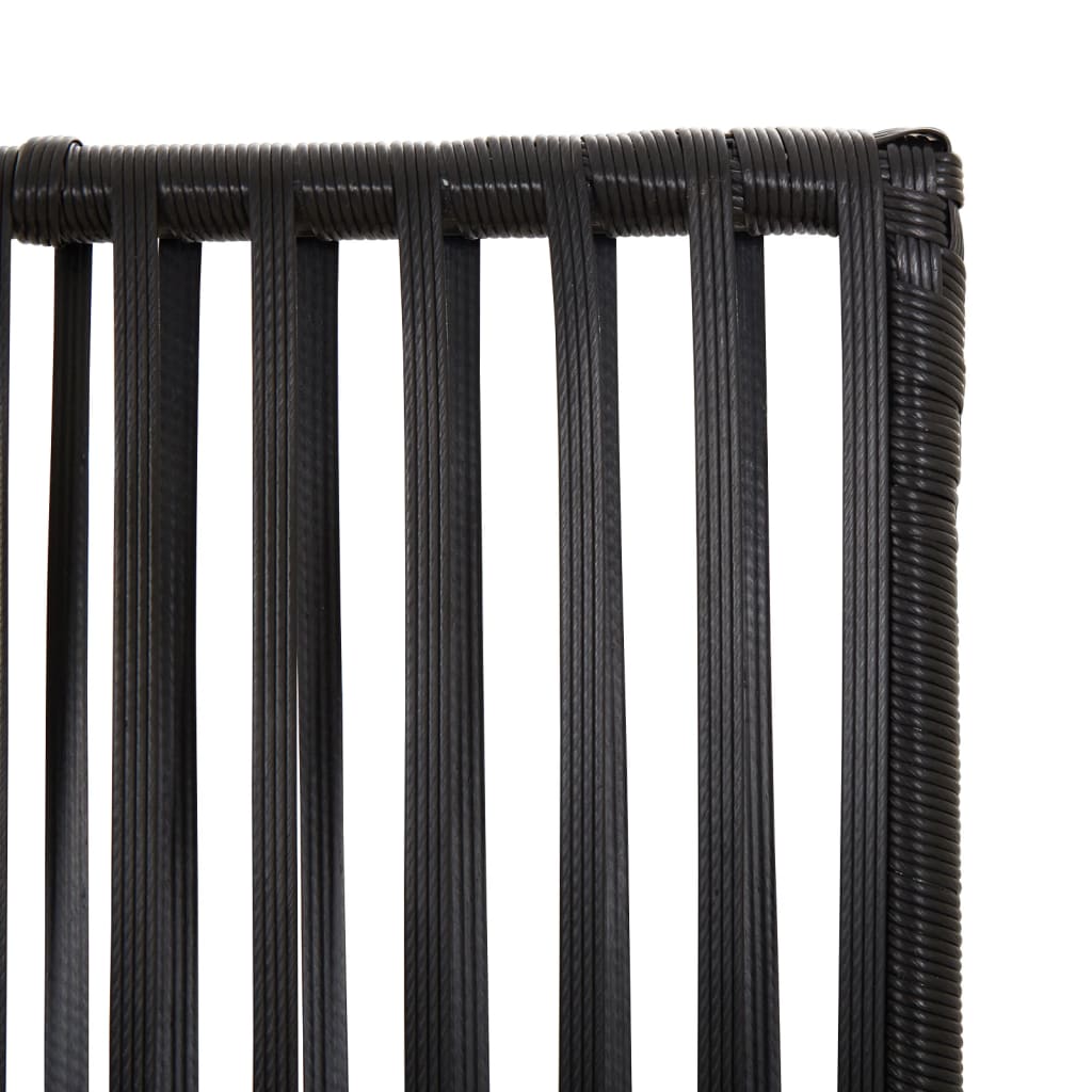 Divisorio per Ambienti a 3 Pannelli Nero in Polyrattan | homemem39