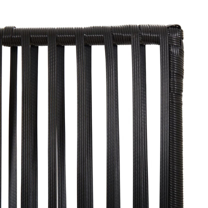 Divisorio per Ambienti a 3 Pannelli Nero in Polyrattan | homemem39