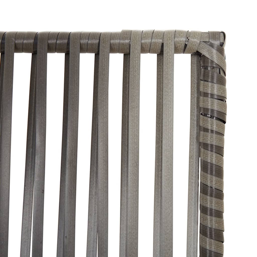 Divisorio per Ambienti a 3 Pannelli Grigio in Polyrattan - homemem39