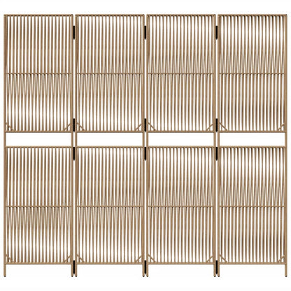 Divisorio per Ambienti a 4 Pannelli Beige in Polyrattan - homemem39