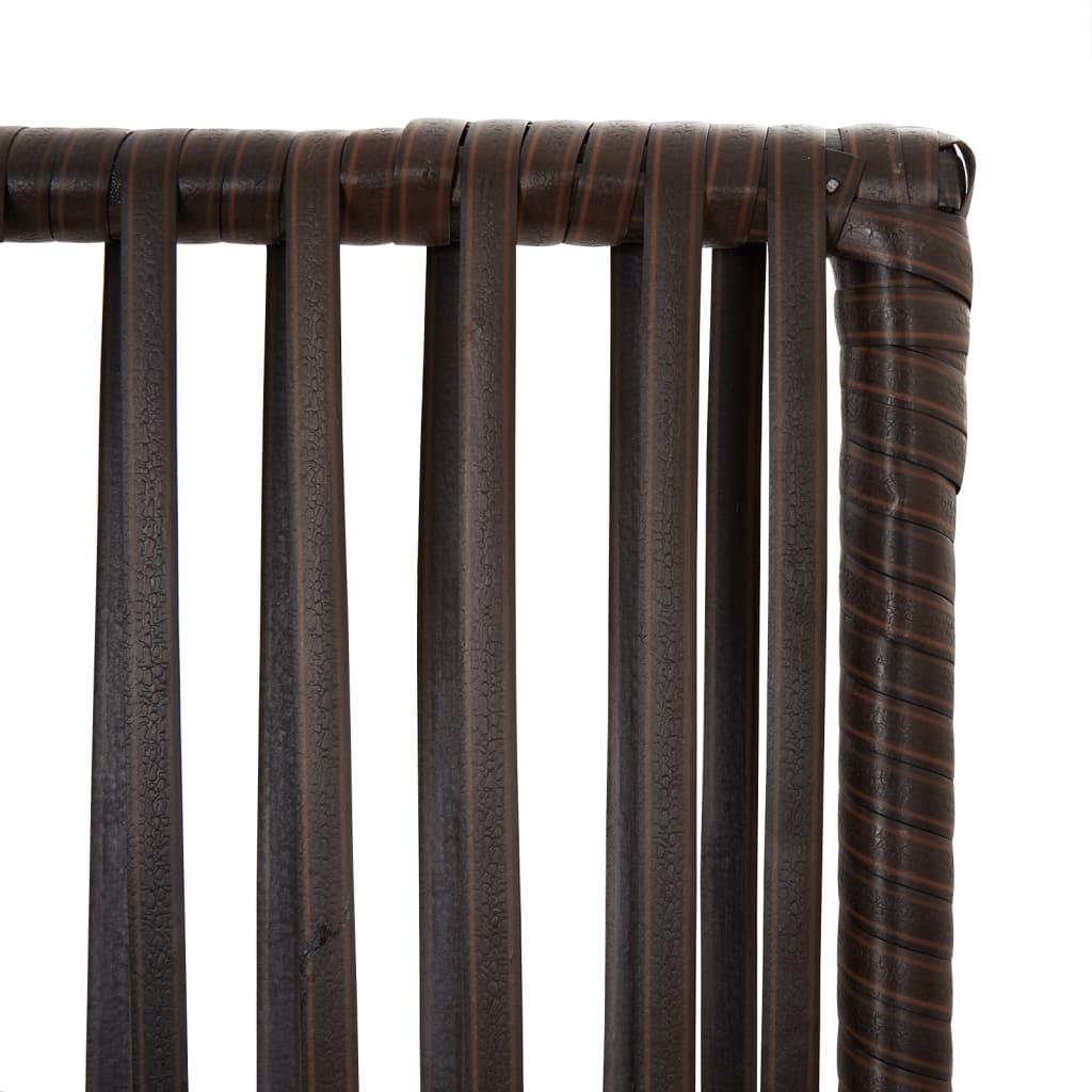 Divisorio per Ambienti a 5 Pannelli Marrone in Polyrattan | homemem39