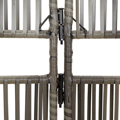 Divisorio per Ambienti a 5 Pannelli Grigio in Polyrattan | homemem39