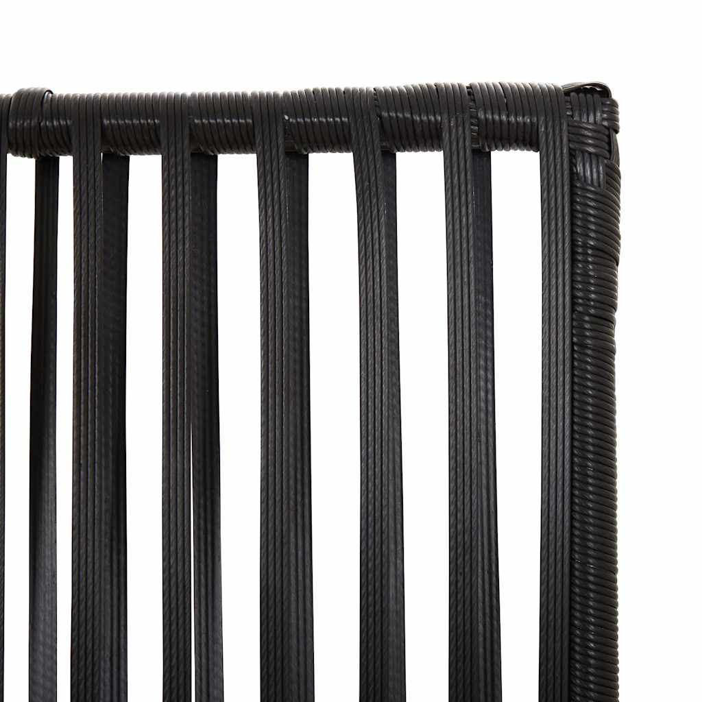 Divisorio per Ambienti a 6 Pannelli Nero in Polyrattan | homemem39