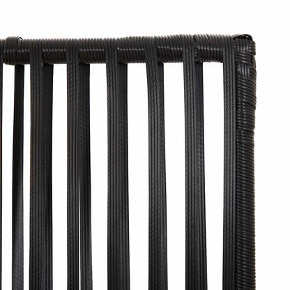Divisorio per Ambienti a 6 Pannelli Nero in Polyrattan | homemem39