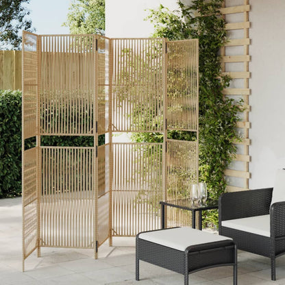 Divisorio per Ambienti a 6 Pannelli Beige in Polyrattan - homemem39