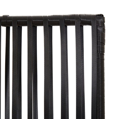 Divisorio per Ambienti a 3 Pannelli Nero in Polyrattan | homemem39