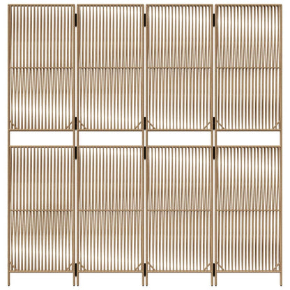 Divisorio per Ambienti a 4 Pannelli Beige in Polyrattan | homemem39