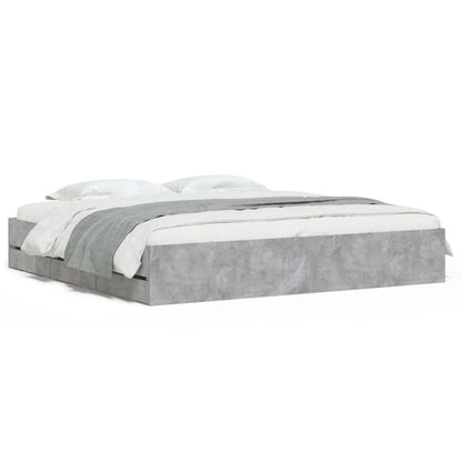 Giroletto Cassetti Grigio Cemento 200x200 cm Legno Multistrato