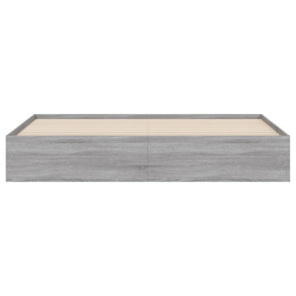 Giroletto Cassetti Grigio Sonoma 200x200 cm Legno Multistrato