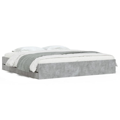 Giroletto Cassetti Grigio Cemento 180x200 cm Legno Multistrato | homemem39