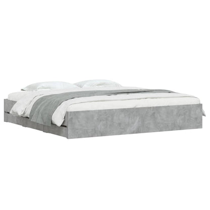 Giroletto Cassetti Grigio Cemento 180x200 cm Legno Multistrato | homemem39