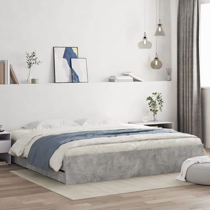 Giroletto Cassetti Grigio Cemento 180x200 cm Legno Multistrato | homemem39