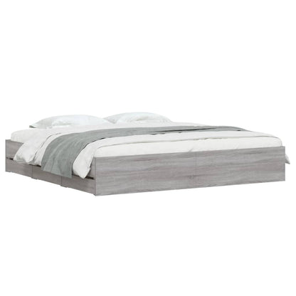 Giroletto Cassetti Grigio Sonoma 180x200 cm Legno Multistrato | homemem39