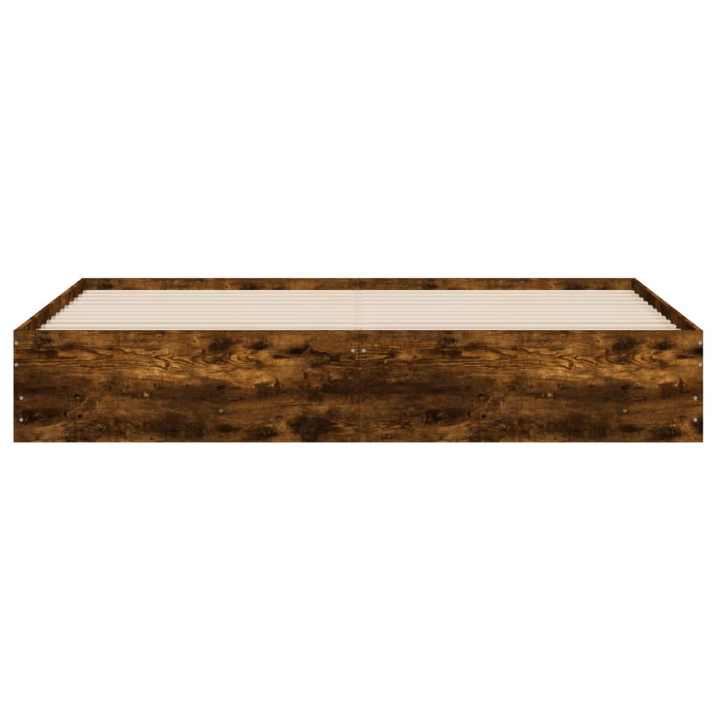 Giroletto con Cassetti Rovere Fumo 160x200 cm Legno Multistrato | homemem39