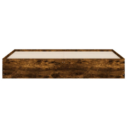 Giroletto con Cassetti Rovere Fumo 160x200 cm Legno Multistrato | homemem39