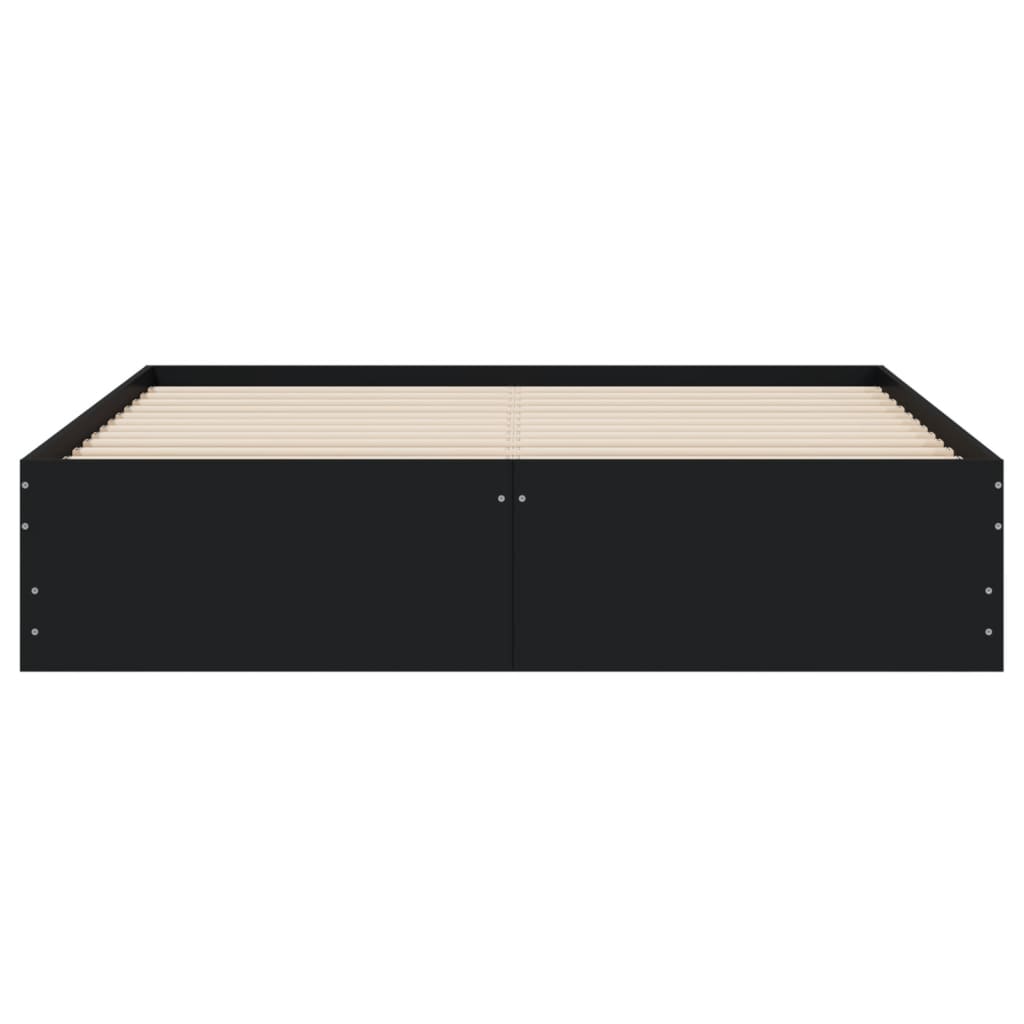 Giroletto con Cassetti Nero 150x200 cm in Legno Multistrato | homemem39