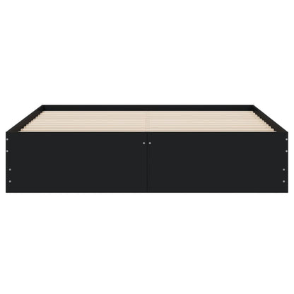 Giroletto con Cassetti Nero 150x200 cm in Legno Multistrato | homemem39
