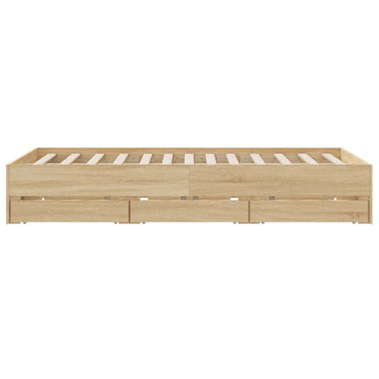 Giroletto Cassetti Rovere Sonoma 150x200 cm Legno Multistrato | homemem39