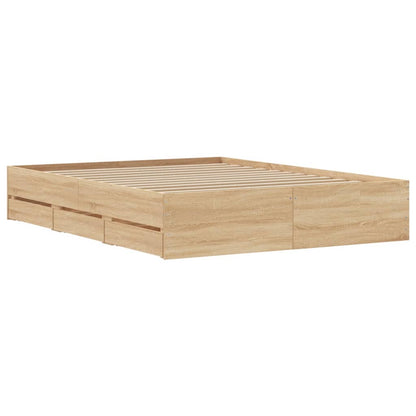 Giroletto Cassetti Rovere Sonoma 150x200 cm Legno Multistrato | homemem39
