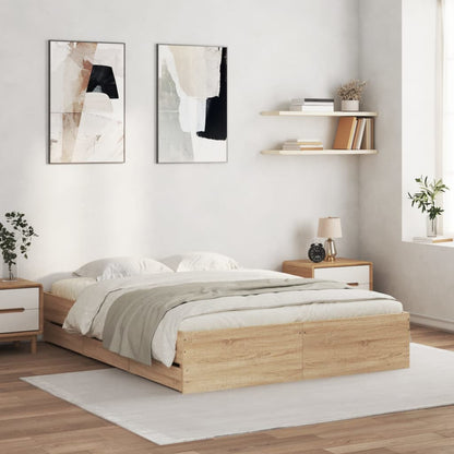 Giroletto Cassetti Rovere Sonoma 150x200 cm Legno Multistrato | homemem39