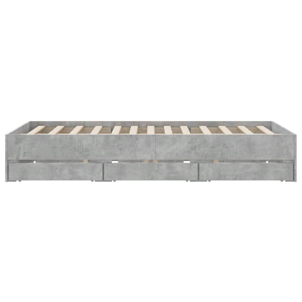 Giroletto Cassetti Grigio Cemento 150x200 cm Legno Multistrato | homemem39