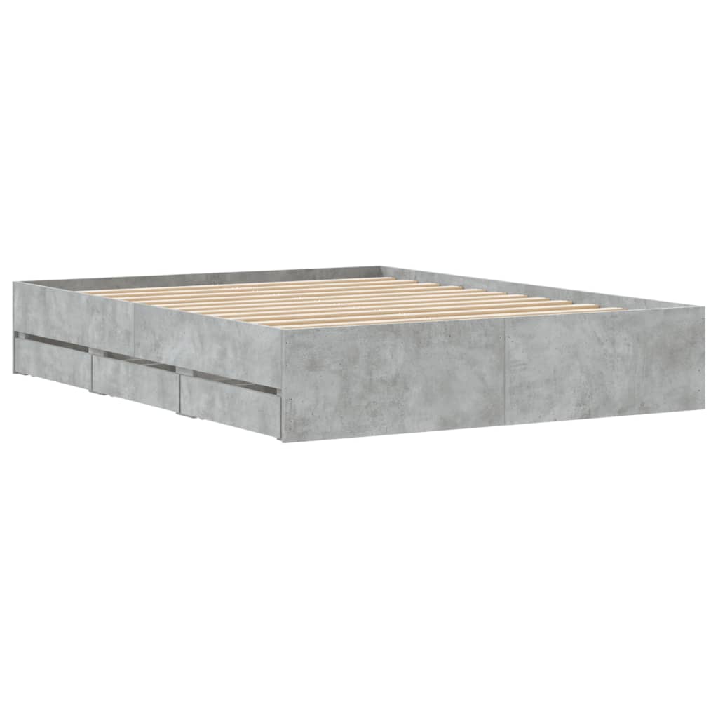 Giroletto Cassetti Grigio Cemento 150x200 cm Legno Multistrato | homemem39