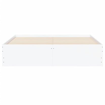 Giroletto con Cassetti Bianco 140x200 cm in Legno Multistrato