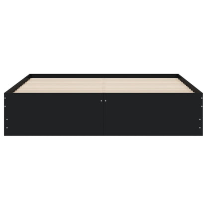 Giroletto con Cassetti Nero 140x200 cm in Legno Multistrato | homemem39