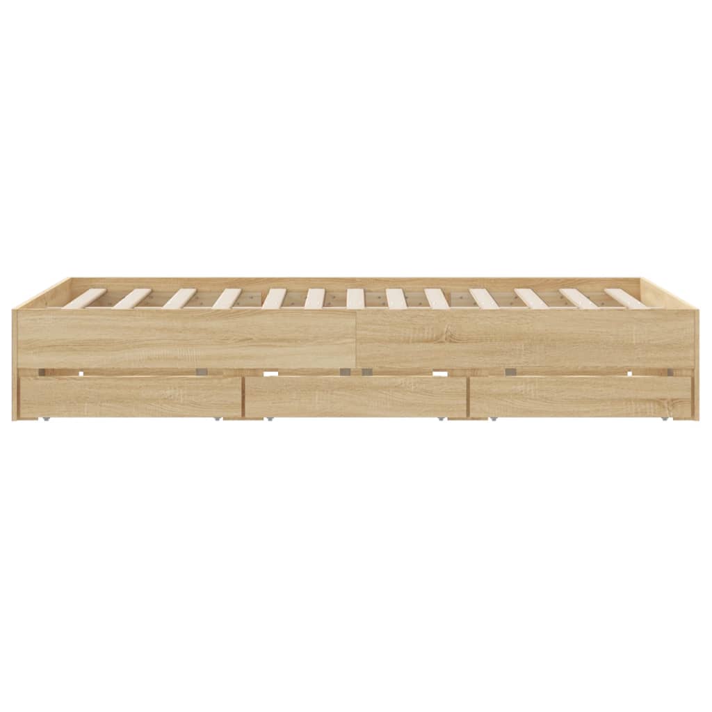Giroletto Cassetti Rovere Sonoma 140x200 cm Legno Multistrato | homemem39