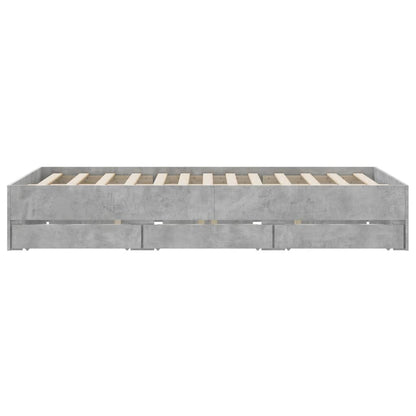 Giroletto Cassetti Grigio Cemento 140x200 cm Legno Multistrato | homemem39