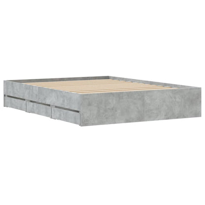 Giroletto Cassetti Grigio Cemento 140x200 cm Legno Multistrato | homemem39