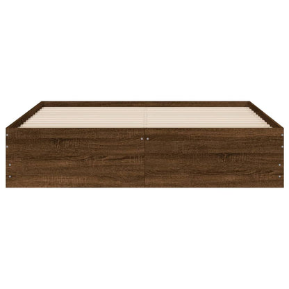 Giroletto Cassetti Rovere Marrone 140x200 cm Legno Multistrato