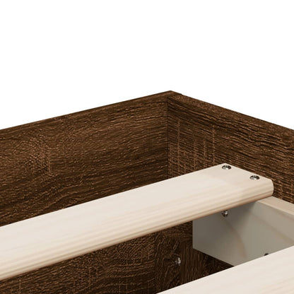 Giroletto Cassetti Rovere Marrone 140x200 cm Legno Multistrato
