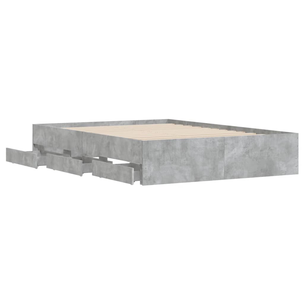 Giroletto Cassetti Grigio Cemento 120x200 cm Legno Multistrato - homemem39