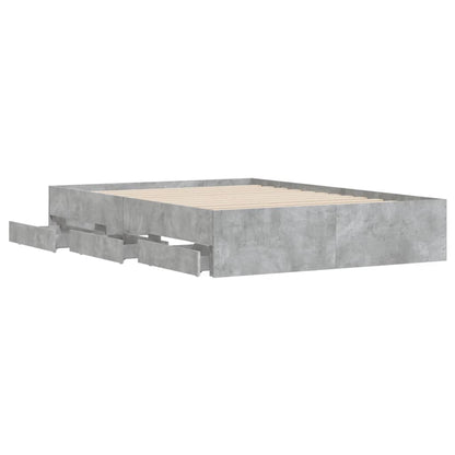 Giroletto Cassetti Grigio Cemento 120x200 cm Legno Multistrato - homemem39
