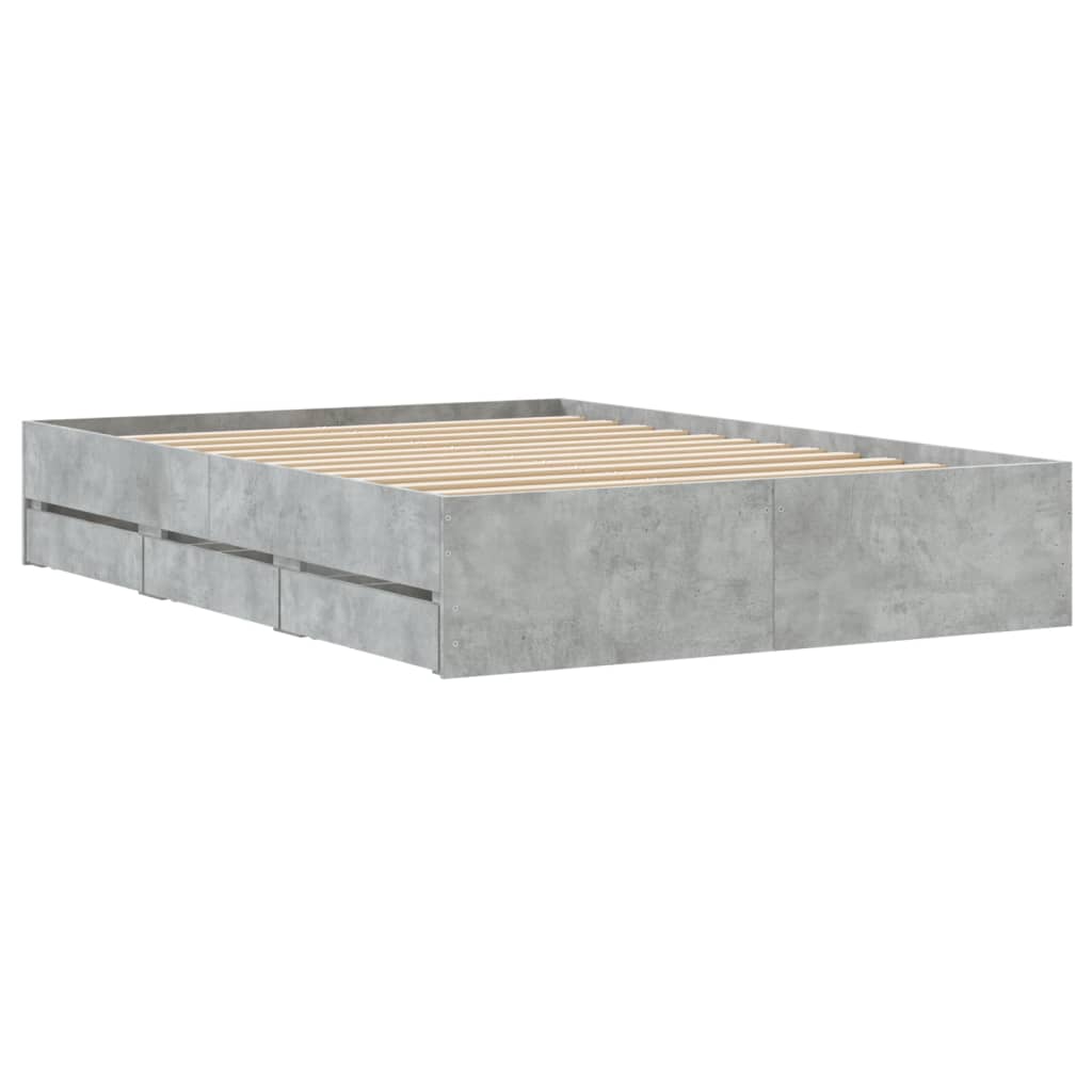 Giroletto Cassetti Grigio Cemento 120x200 cm Legno Multistrato - homemem39