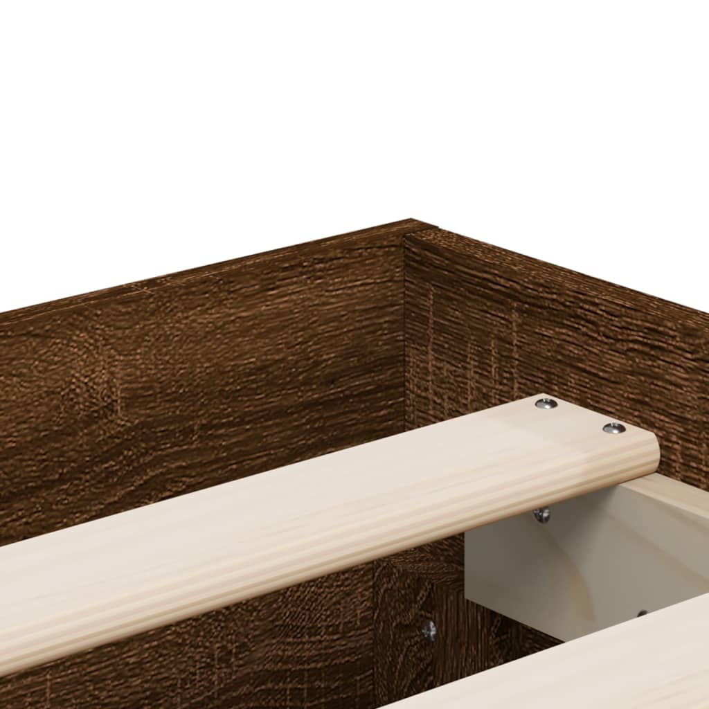 Giroletto Cassetti Rovere Marrone 120x200 cm Legno Multistrato