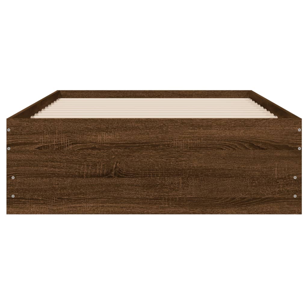Giroletto Cassetti Rovere Marrone 100x200 cm Legno Multistrato | homemem39